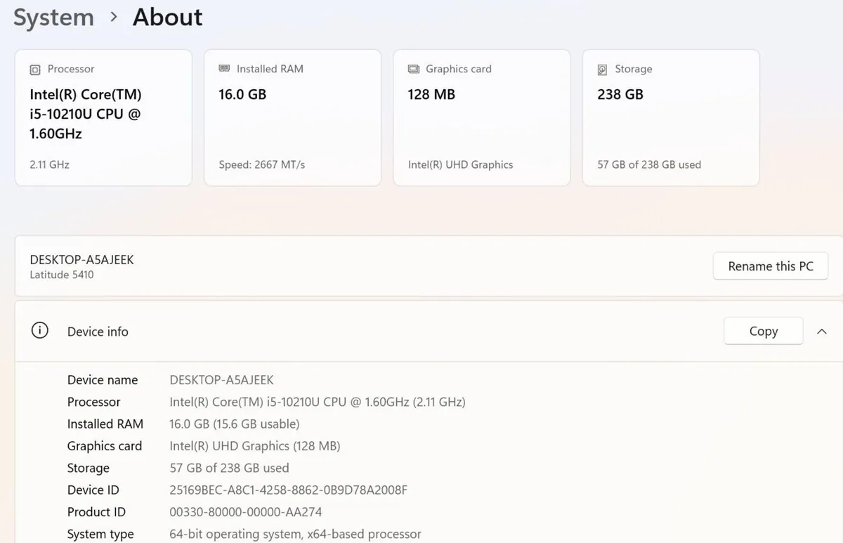 Dell Latitude 5410 | i5 (10th gen) | 16GB | 256GB - Image 3