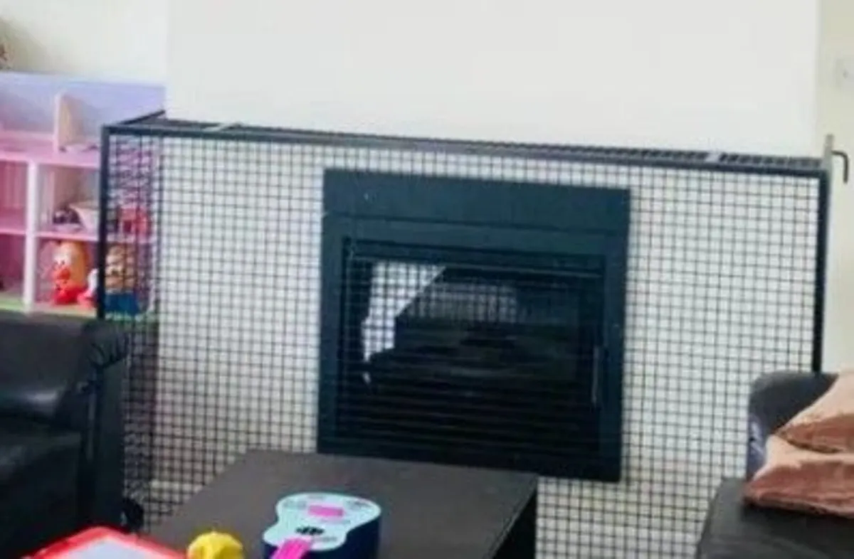 Sturdy metal fire guard