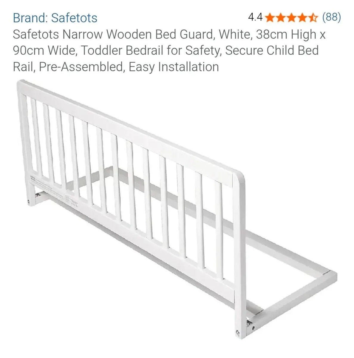 Bed rail extra high and wide