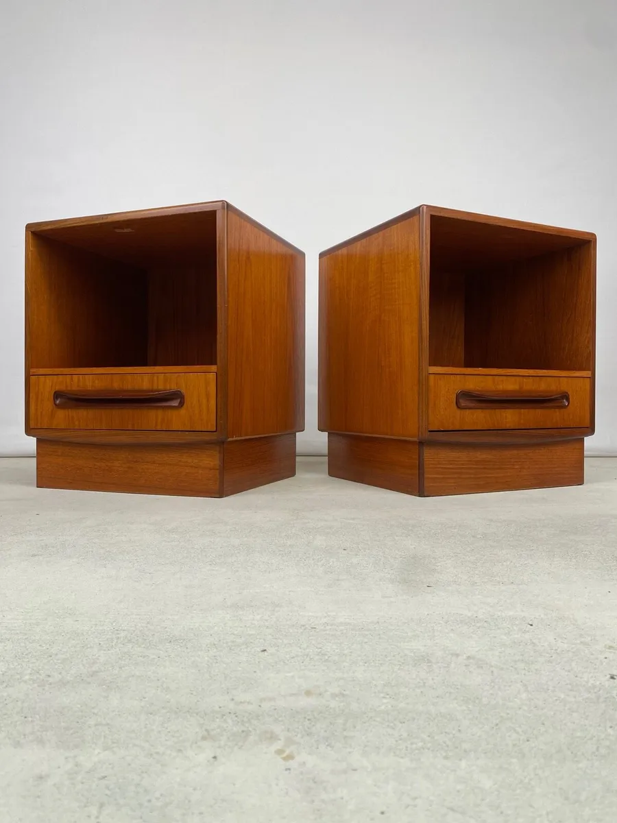 Rare Pair of G Plan Mid Century Bedside Cabinets - Image 2