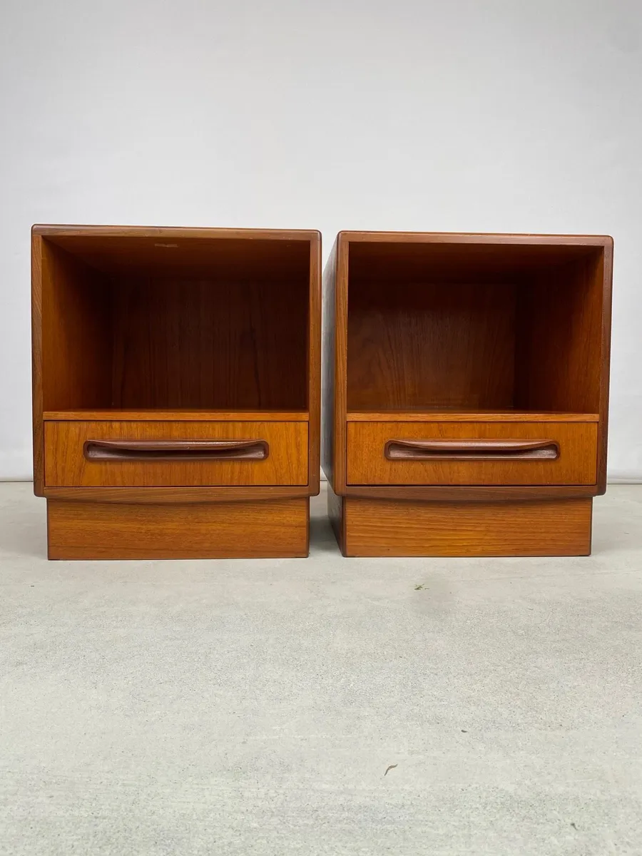 Rare Pair of G Plan Mid Century Bedside Cabinets - Image 3