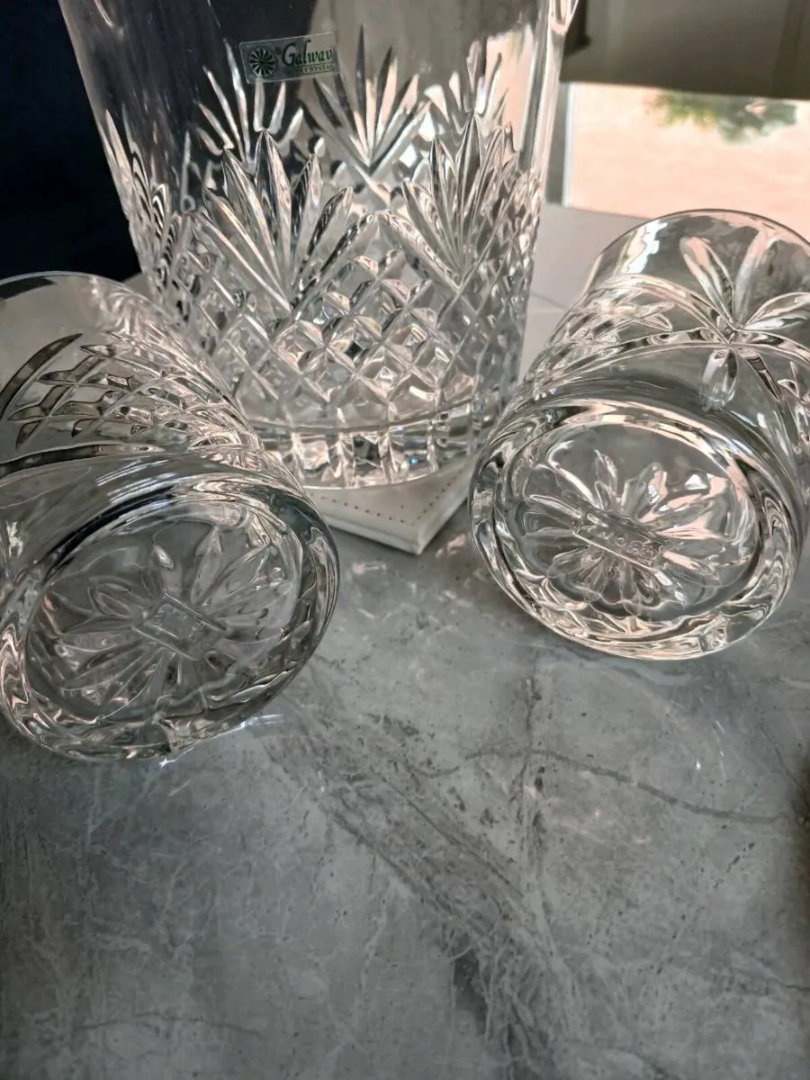 Ice bucket galway crystal with two tumblers - Image 4