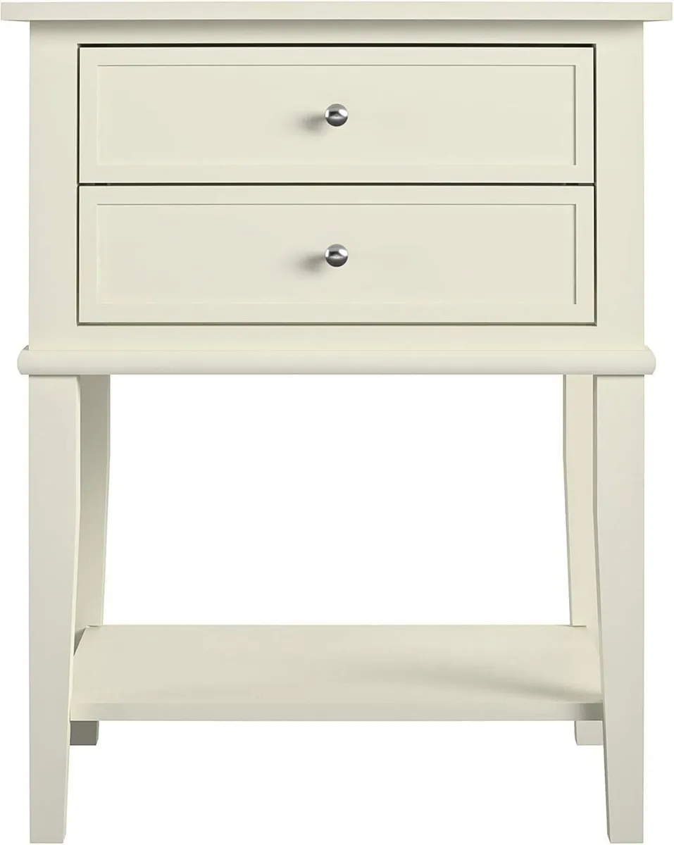 Ameriwood Franklin Accent Table with 2 Drawers MDF - Image 3