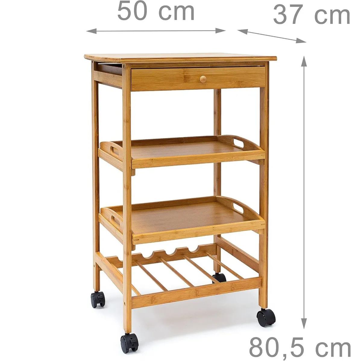 Kitchen Cart Size: Large Bamboo - Image 4