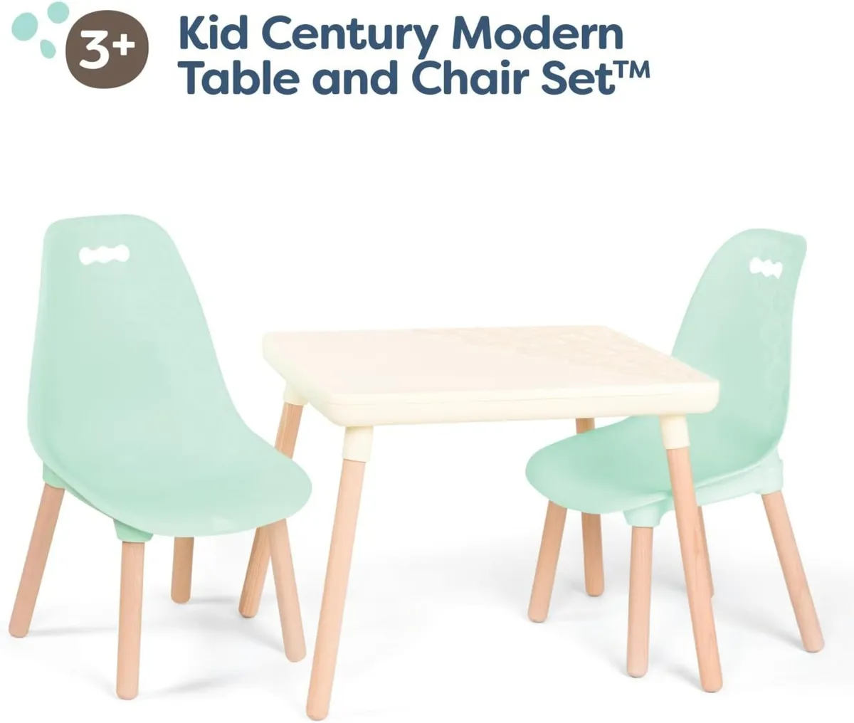 Table and Chair Set Kid Century Modern Mint - Image 4