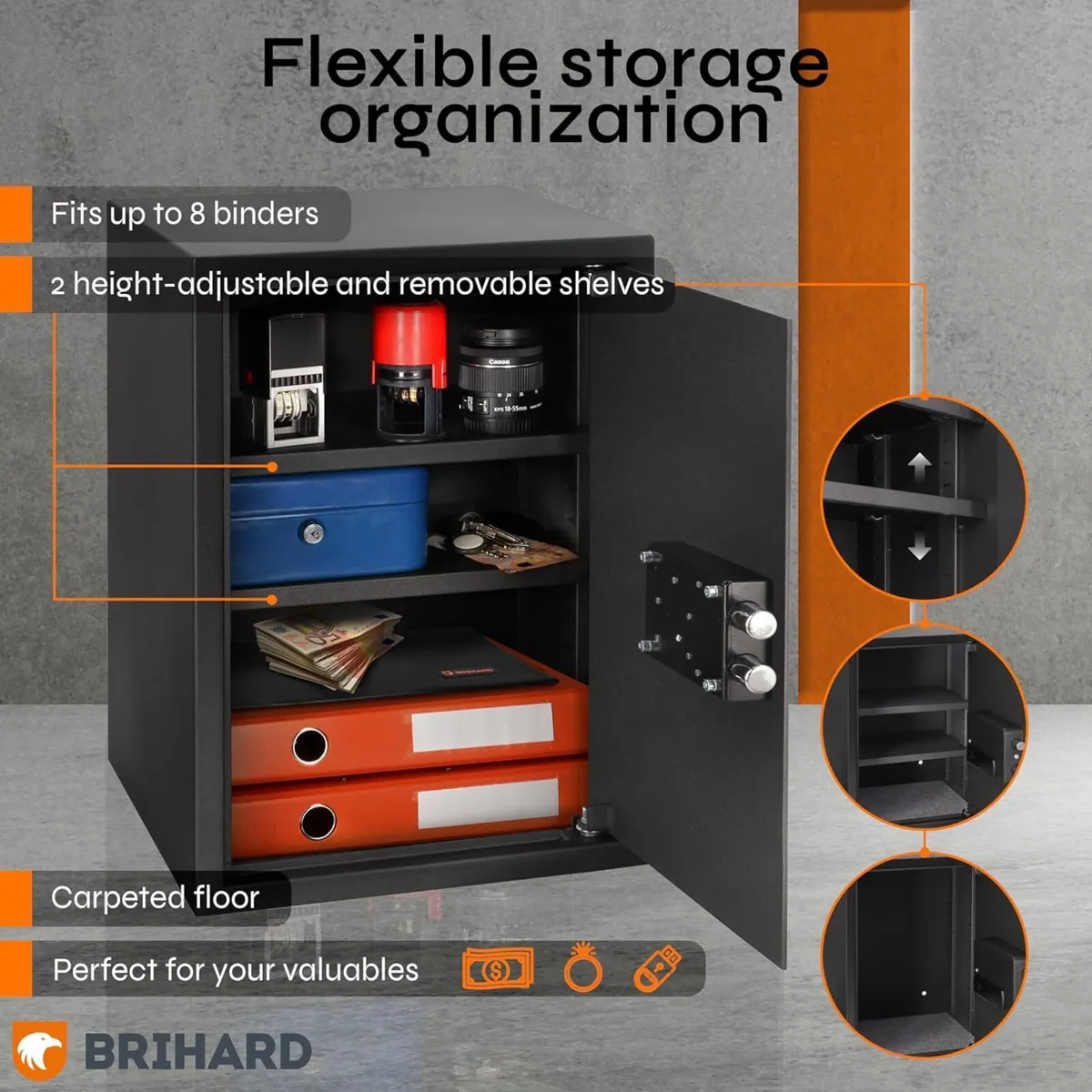 Business Xl Key Lock Safe with Fireproof - Image 4