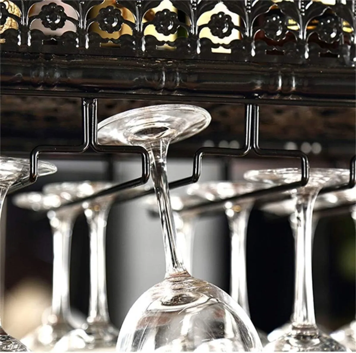 Wine Glass Holder Upside Down Rack Simple Style - Image 2