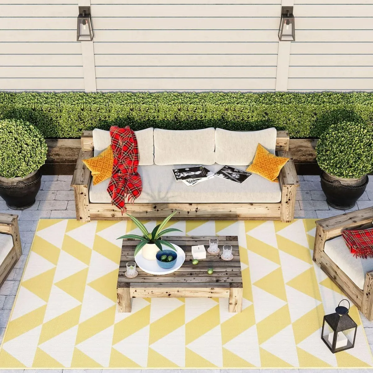 Habitat Ochre Geometric Modern Weather Resistant - Image 3