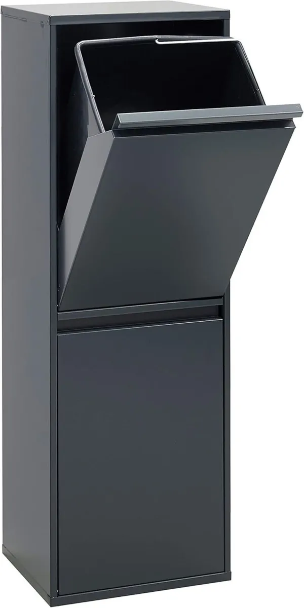 Waste Separation and Recycling Bin in Steel - Image 1
