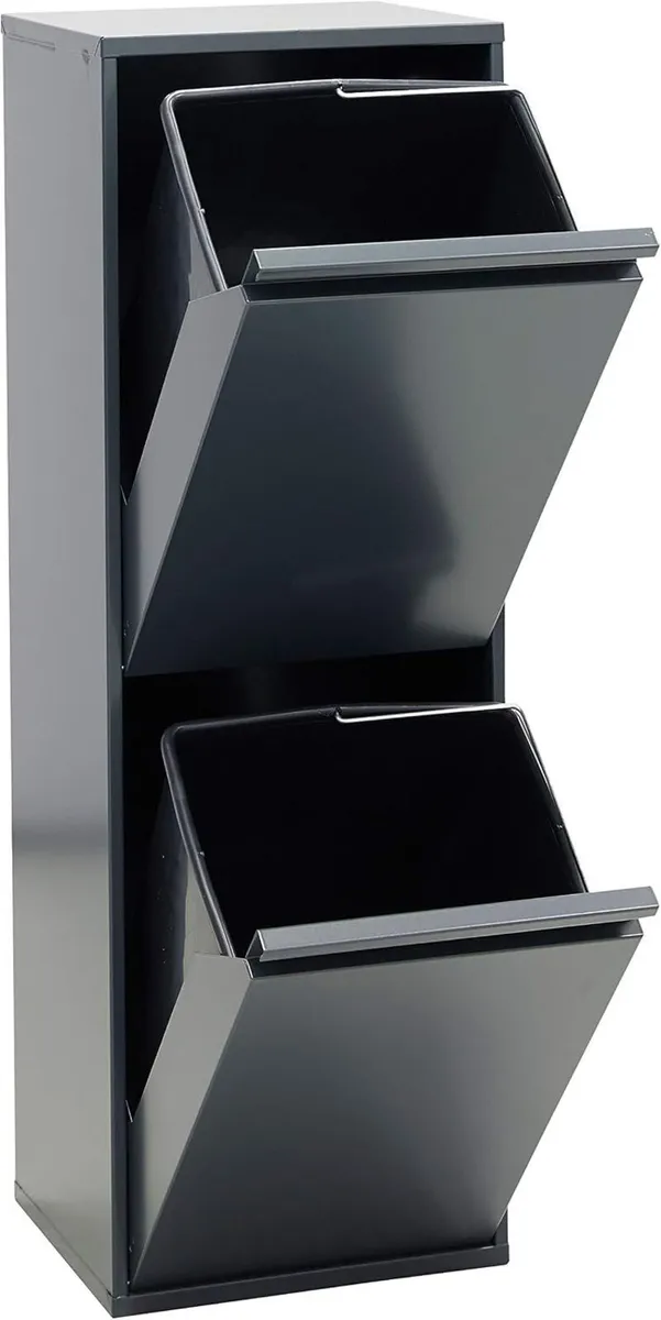 Waste Separation and Recycling Bin in Steel - Image 2