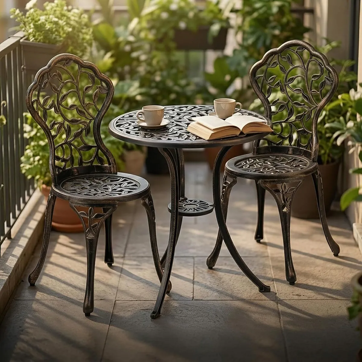 Garden Furniture Set Table and Chairs of 3 - Image 2