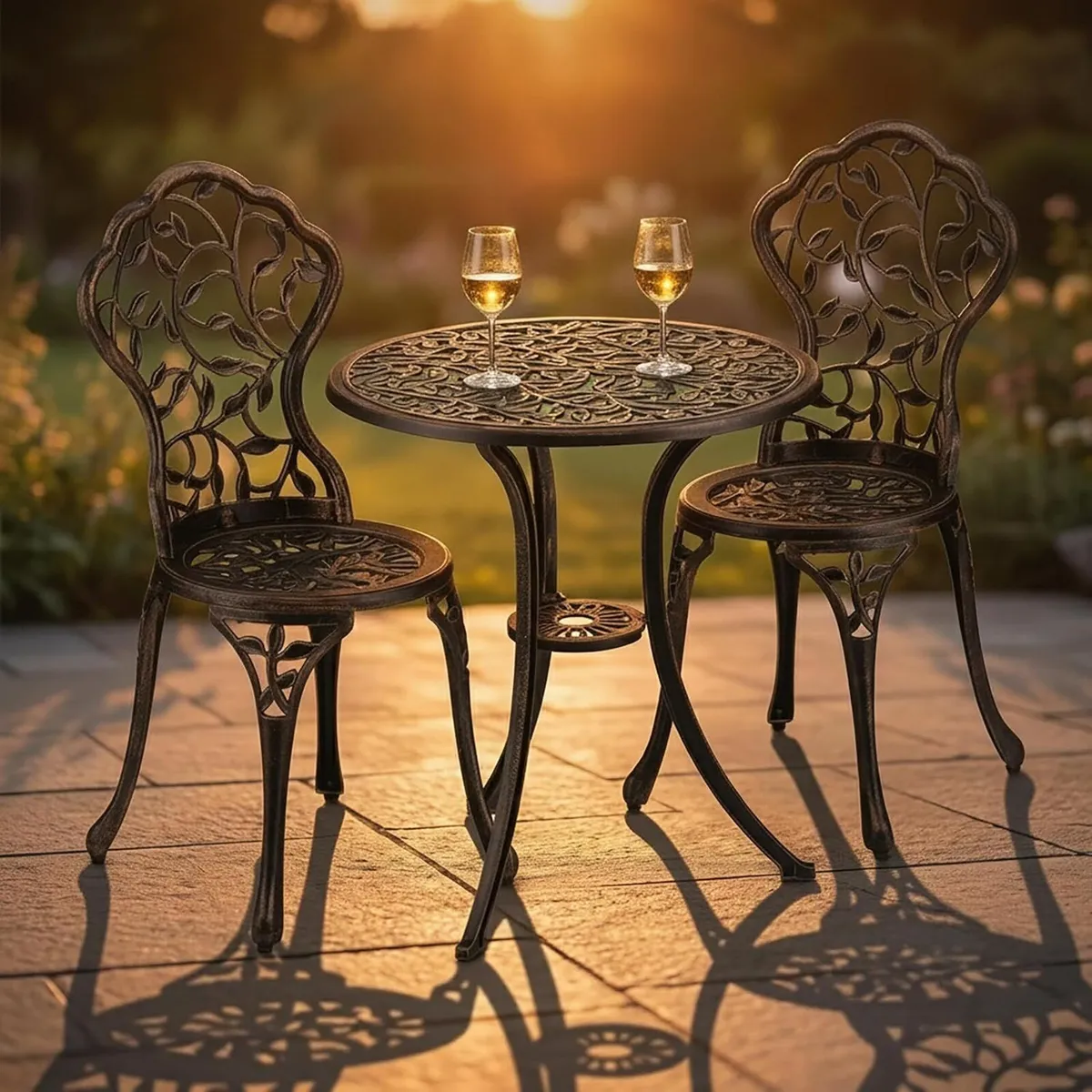 Garden Furniture Set Table and Chairs of 3 - Image 3