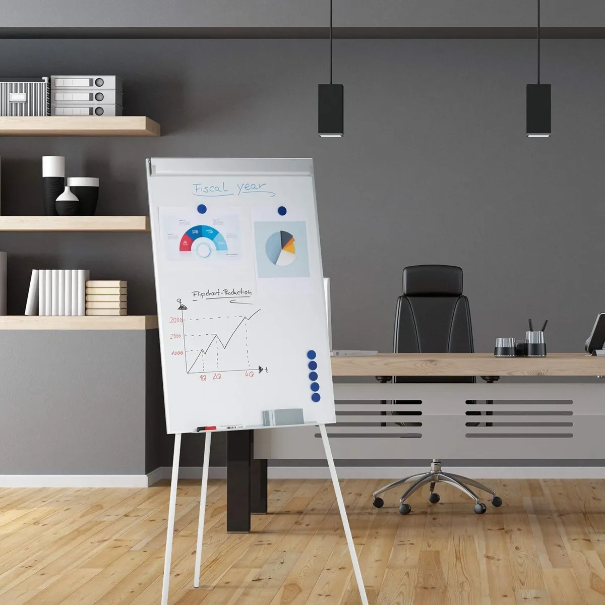 Flipchart Whiteboard Magnetic Height-Adjustable - Image 2