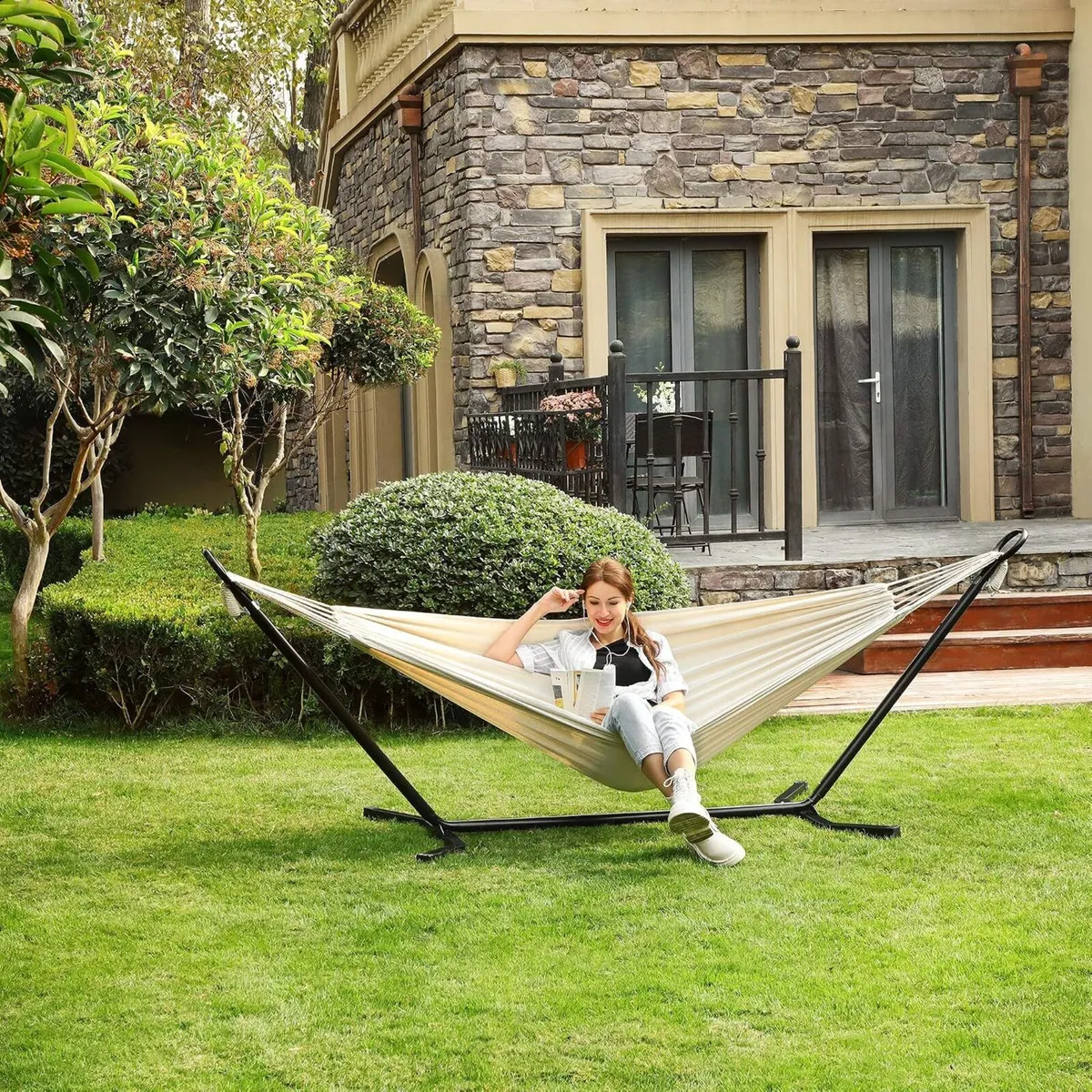 Portable Hammock with Stand 210 X 150CM - Image 2