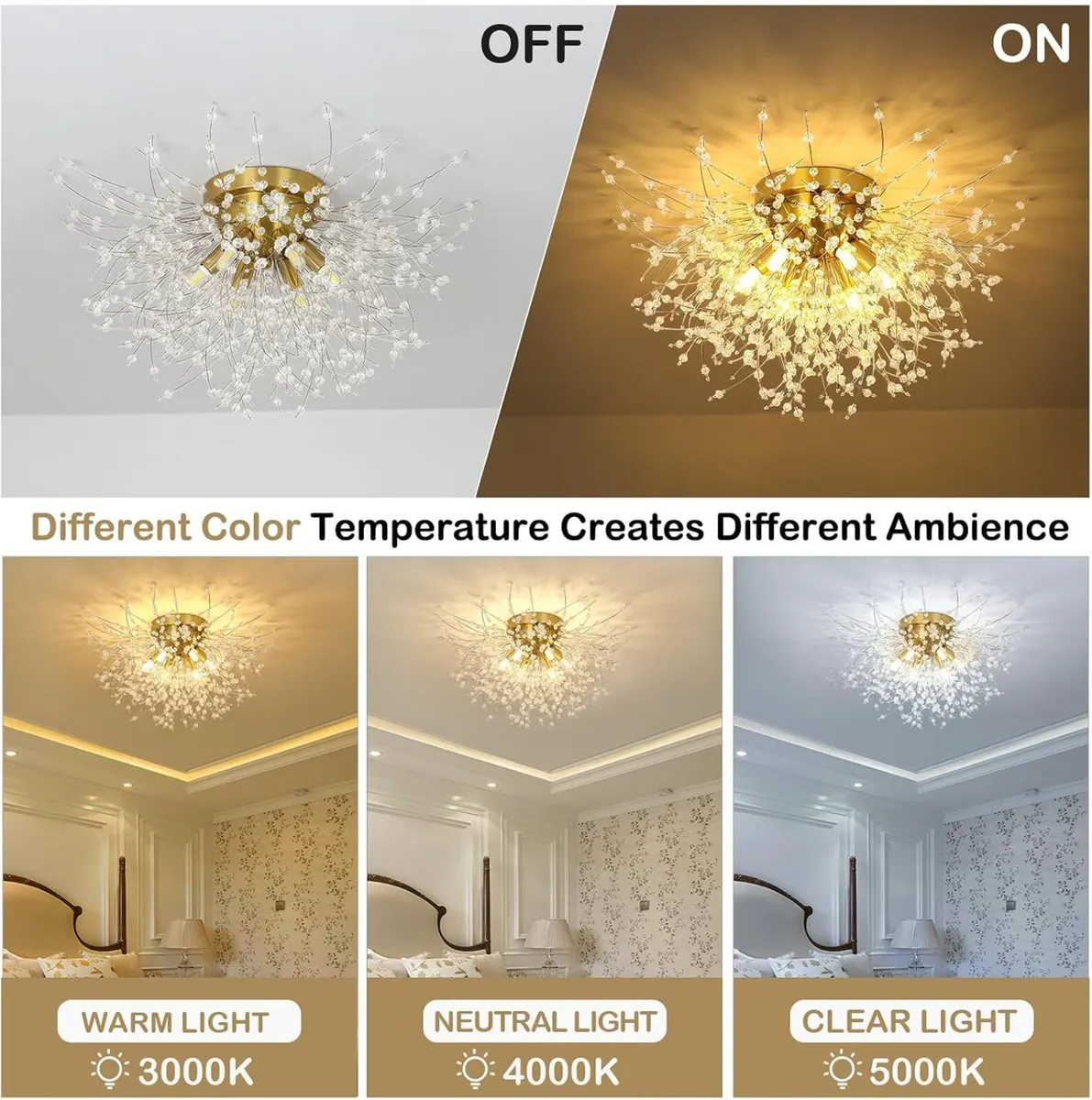 Modern Crystal Chandeliers Ceiling Light - Image 4