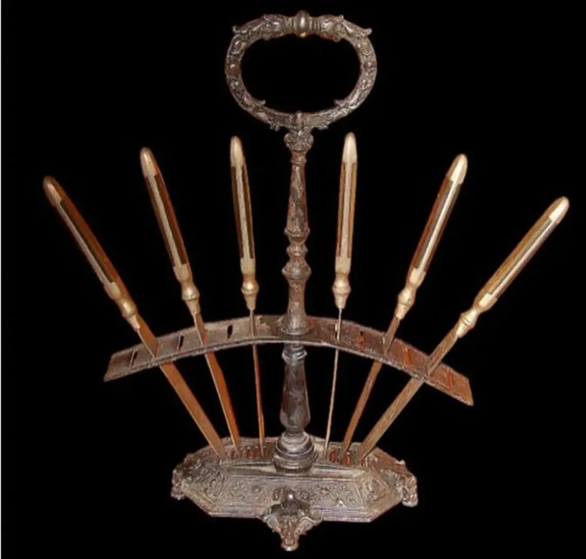 Pristine Antique 6-Piece Fruit & Cheese Knife Set - Image 3