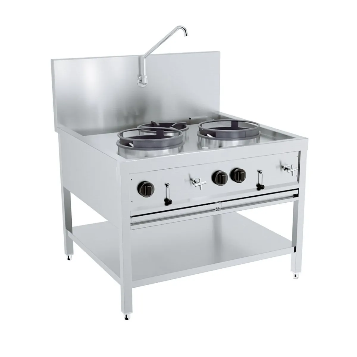 GAS WOK TABLE 2X17KW + 1X9KW 7178.1205 - Ex VAT - Image 1