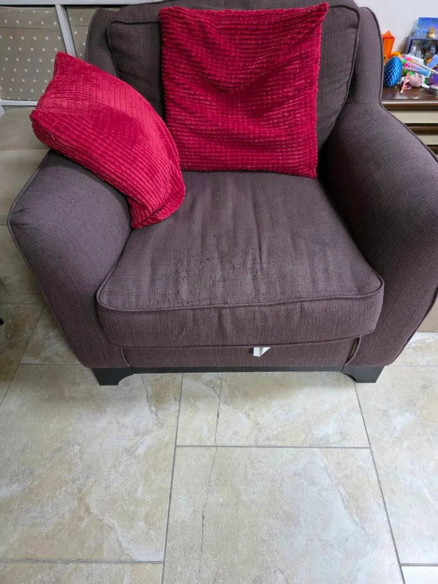 3 Seater Couch And Armchair - Image 1