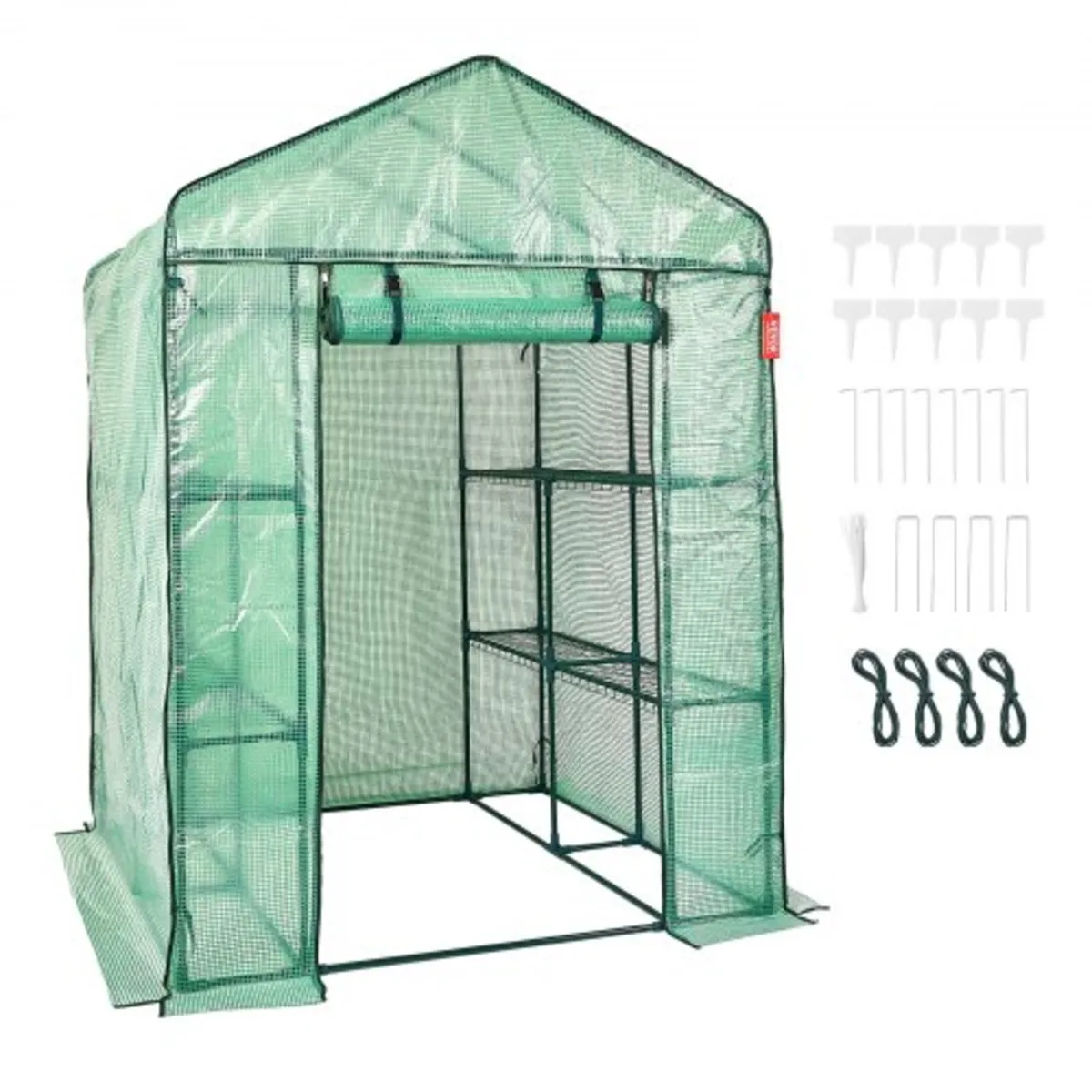 Walk-in Green House, 4.6 x 4.6 x 6.6 ft Greenhouse - Image 1