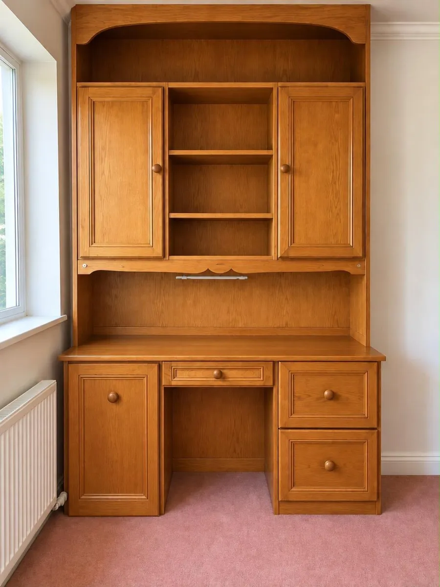 Solid Oak/Cherry Furniture Desk – Priced to Clear - Image 1