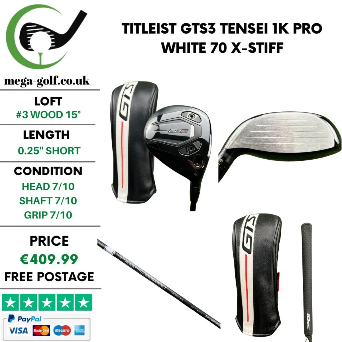 Titleist GTS3 #3 Wood 15° / X-Stiff - Image 1