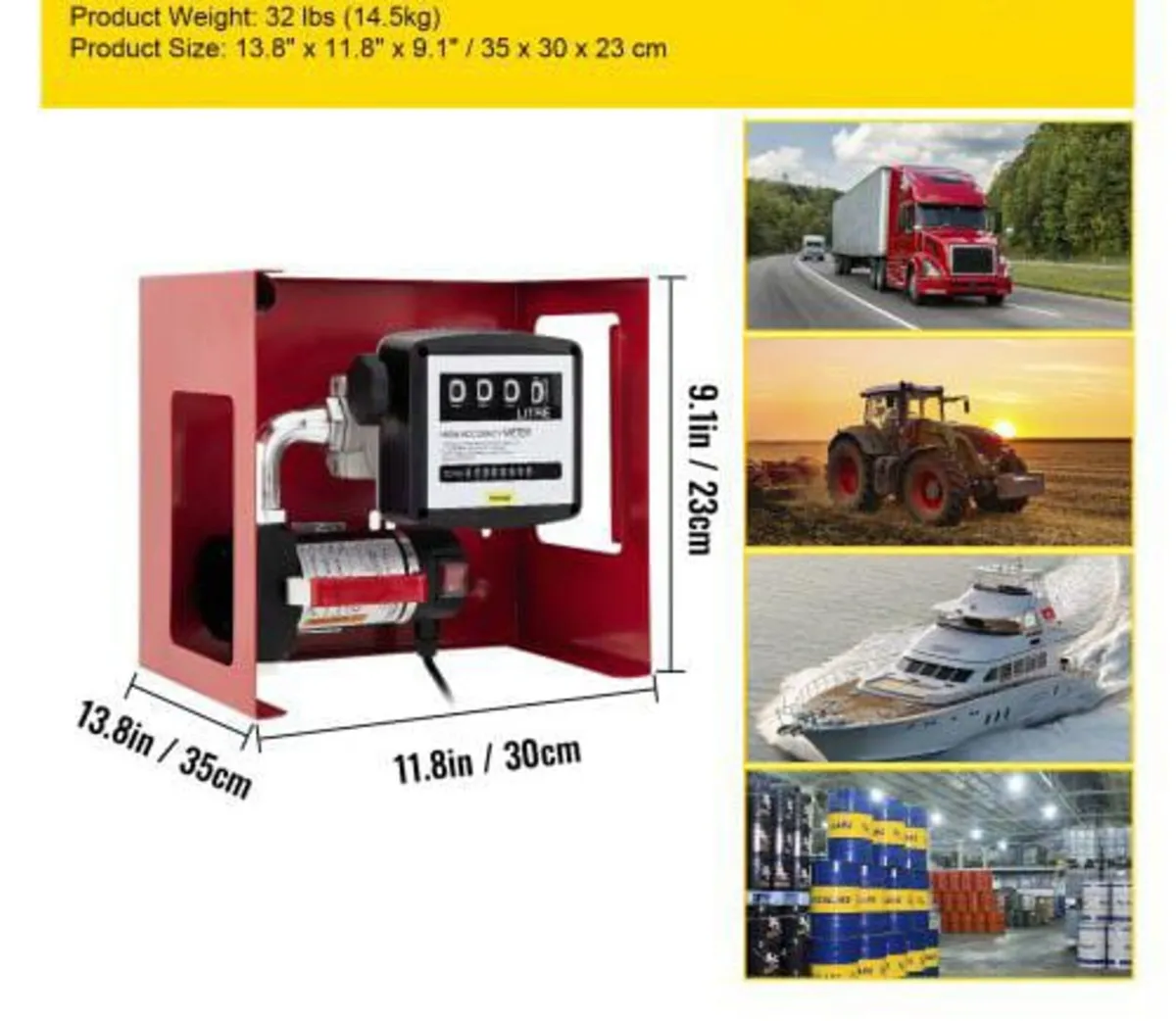 Fuel Transfer Pump, 12V DC 57L/min(15 GPM) 149W(1/ - Image 4