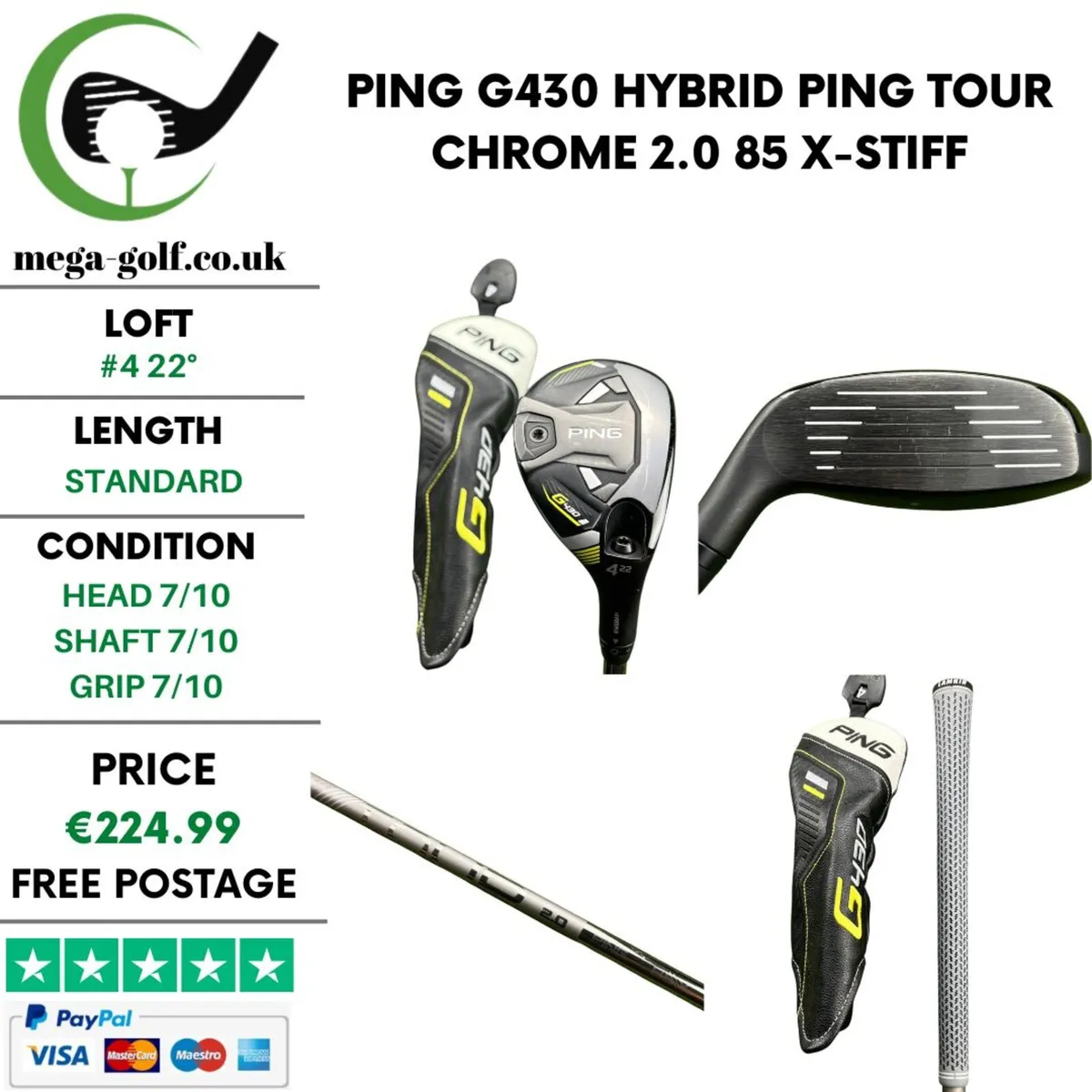 Ping G430 Hybrid / #4 22° / X-Stiff - Image 1