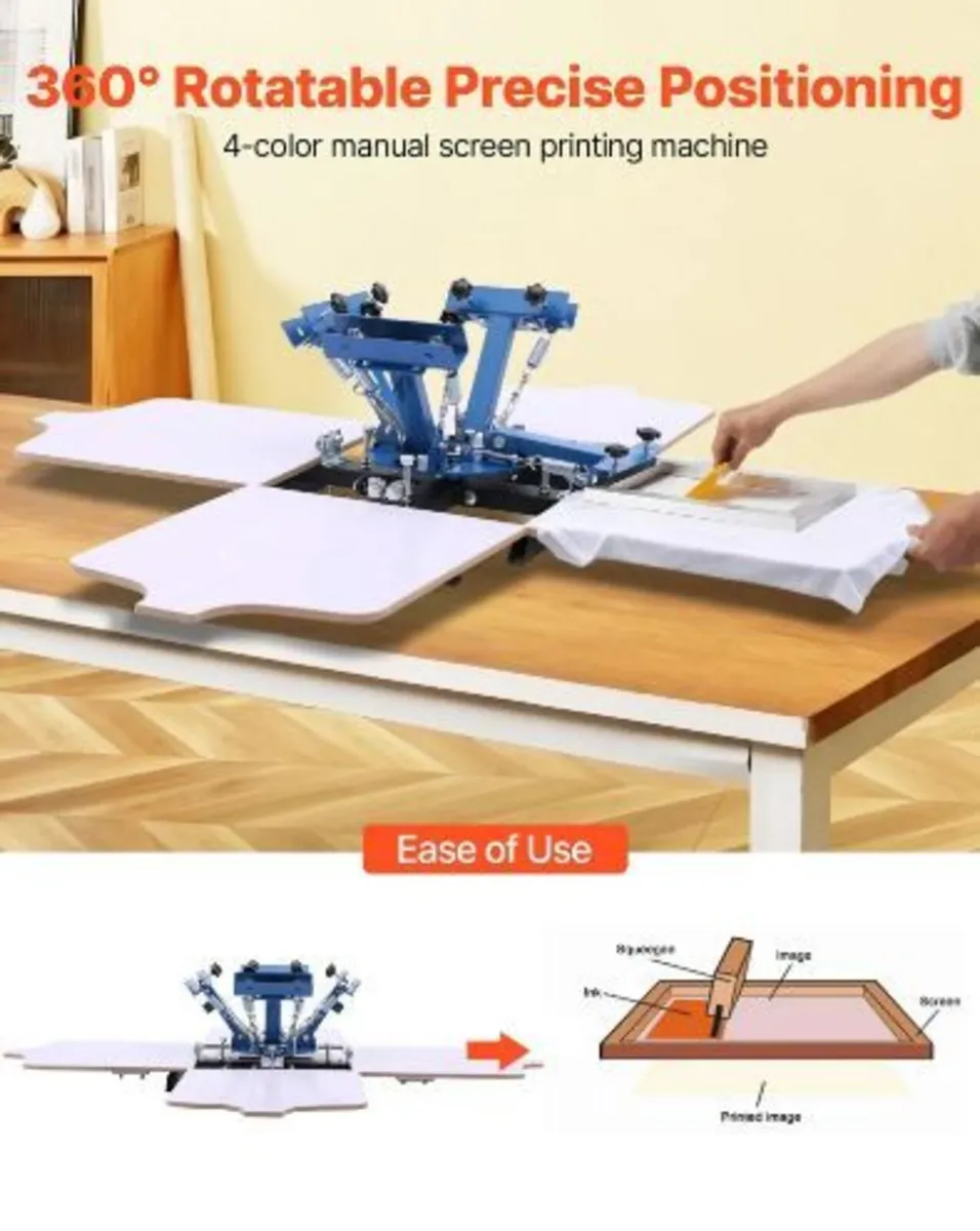 Screen Printing Machine 4 Color 4 Station Silk Sc - Image 1