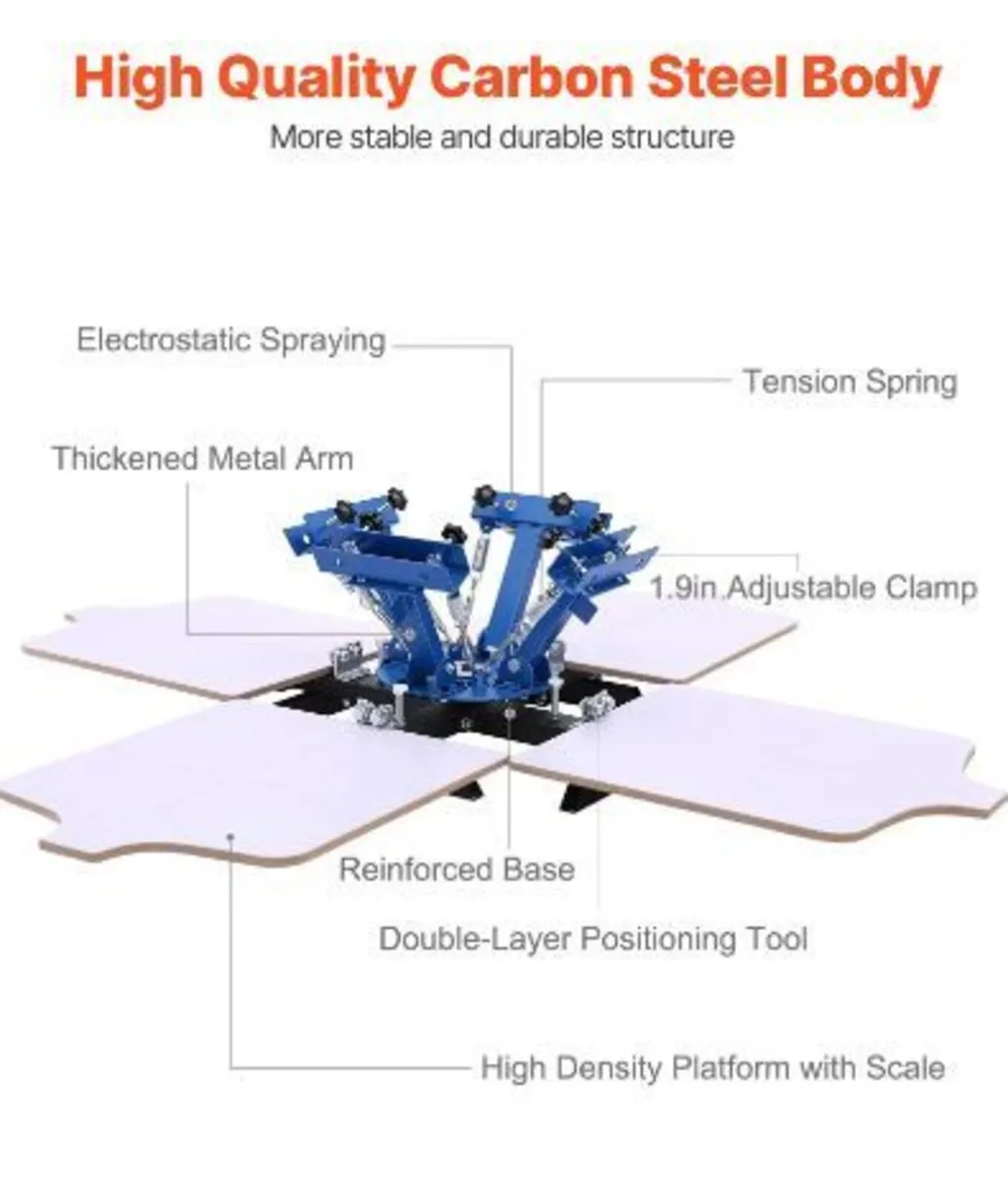 Screen Printing Machine 4 Color 4 Station Silk Sc - Image 3