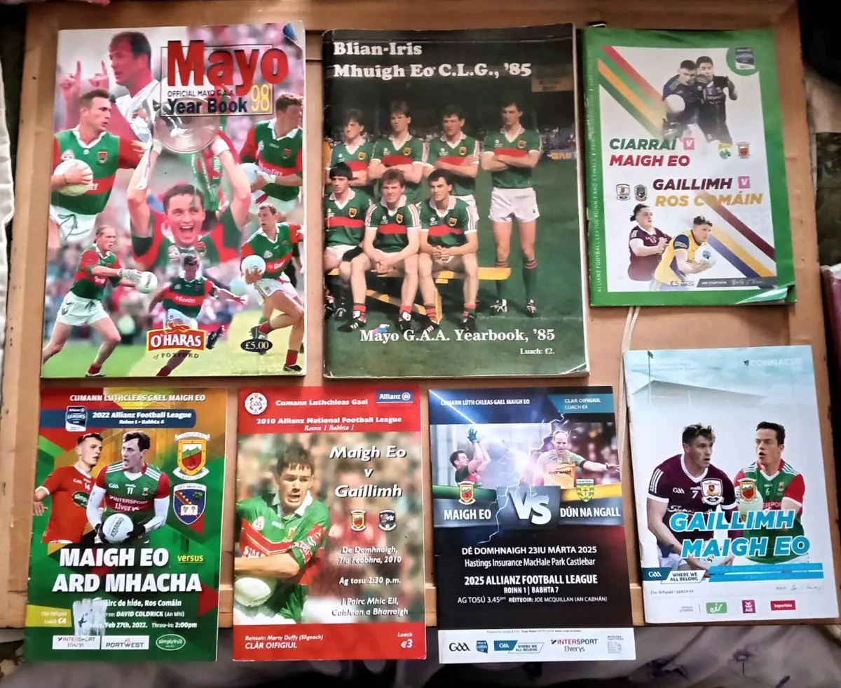 Two Vintage Mayo GAA Yearbooks And Five Programmes