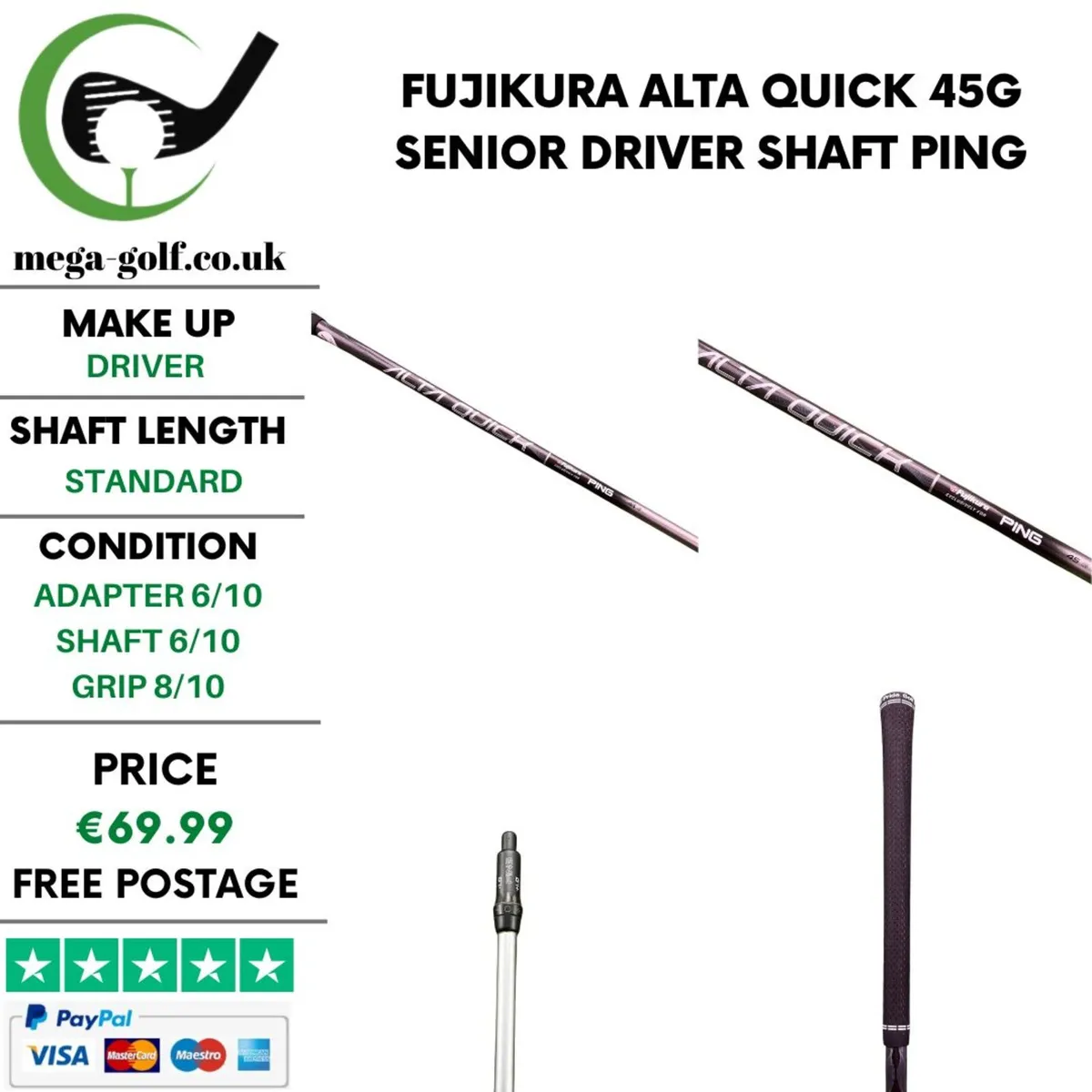 Fujikura Alta Quick 45G Senior Driver Shaft / Ping - Image 1