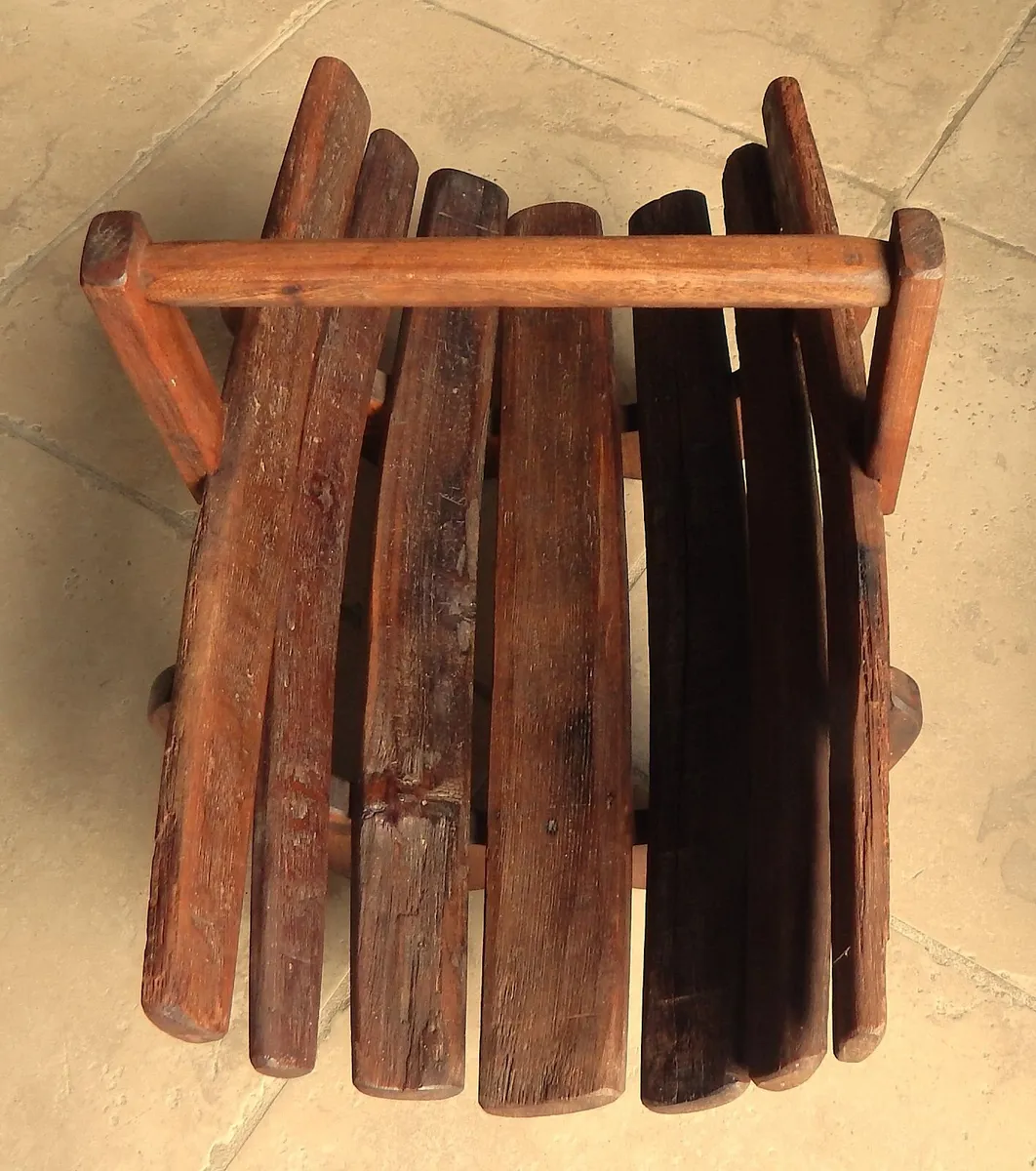 Vintage Traditional Oak Log Basket - Image 4