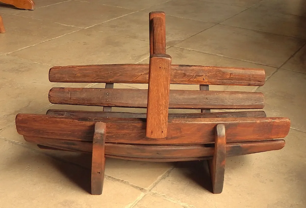 Vintage Traditional Oak Log Basket - Image 2