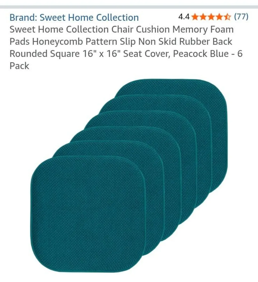 Brand New Dining Chair Seat Pads x 6 - Image 3