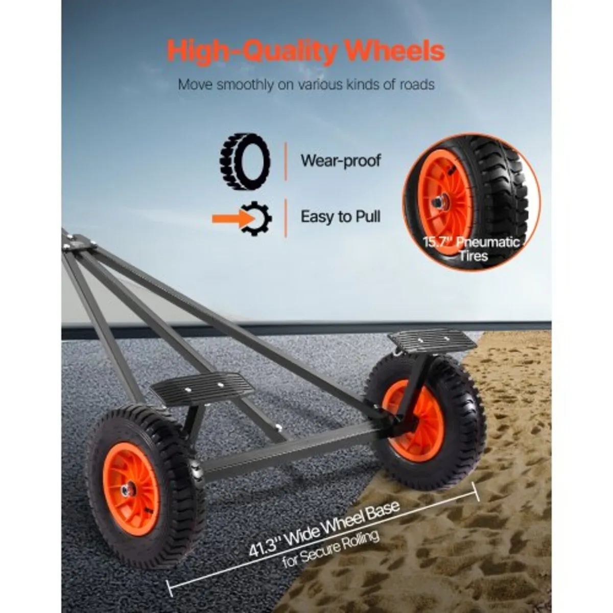 Boat Trailer Dolly, 420lbs Load Capacity, Carbon S - Image 4