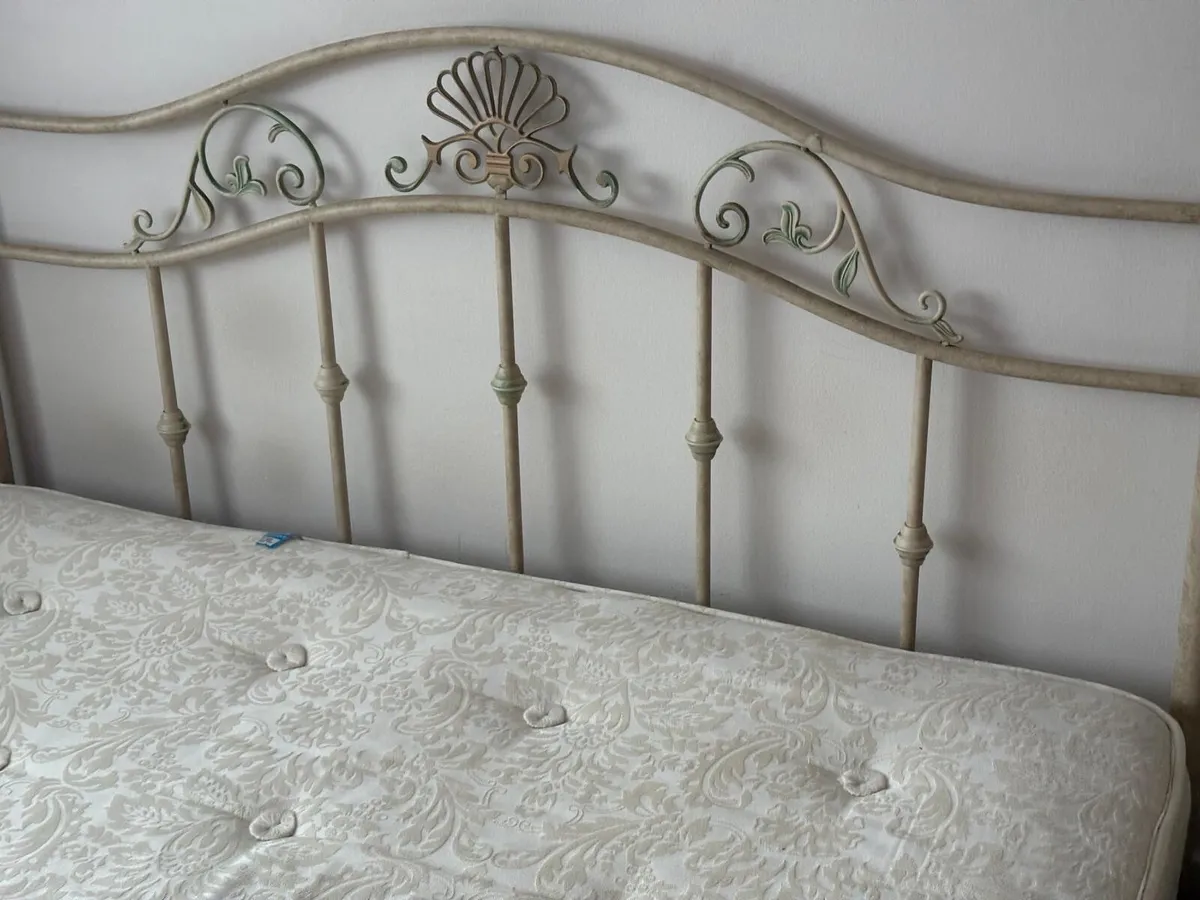 King size bed and mattress - Image 2