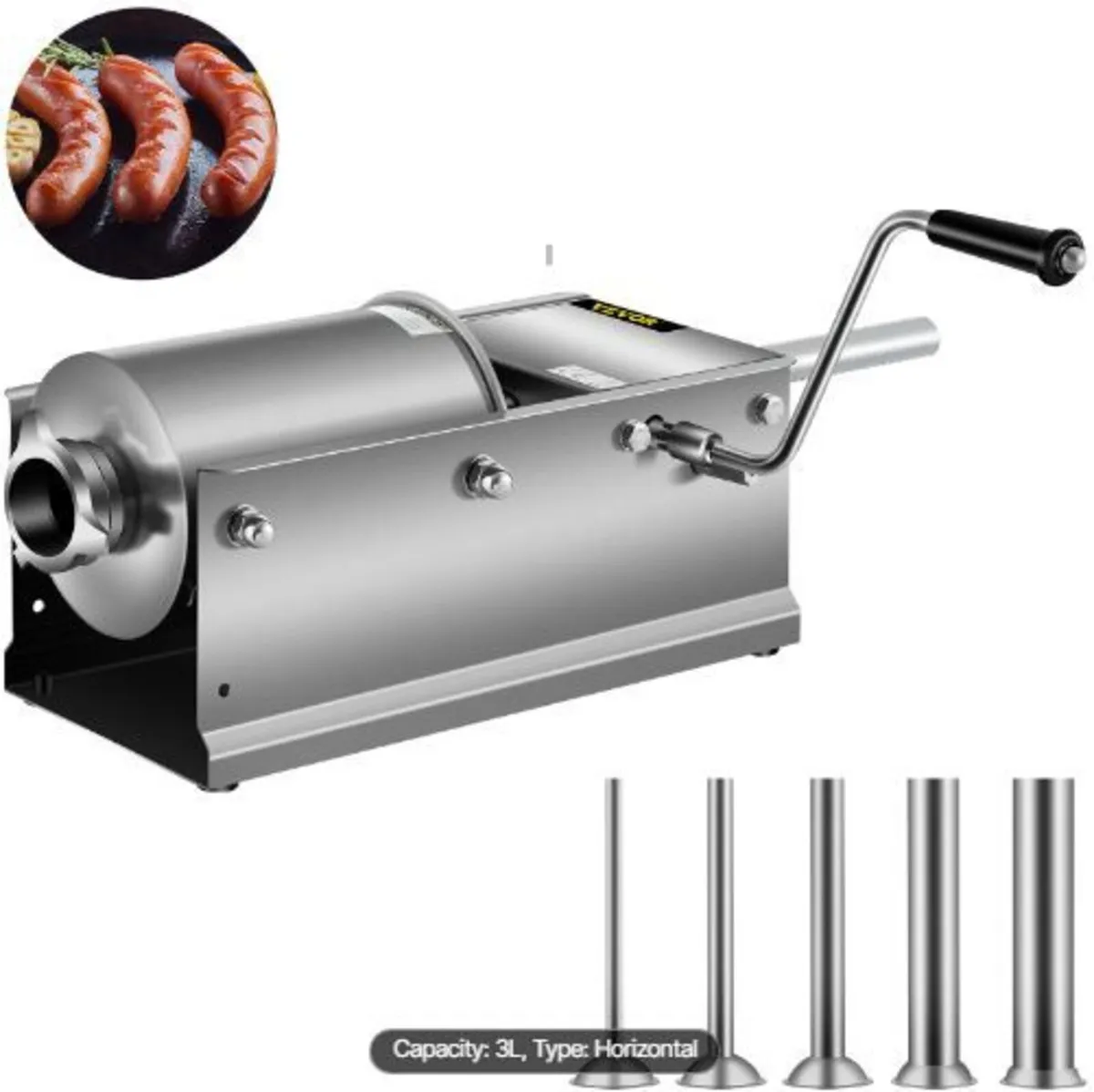 Manual Sausage Stuffer, 3 L / 7 LBS Horizontal - Image 3
