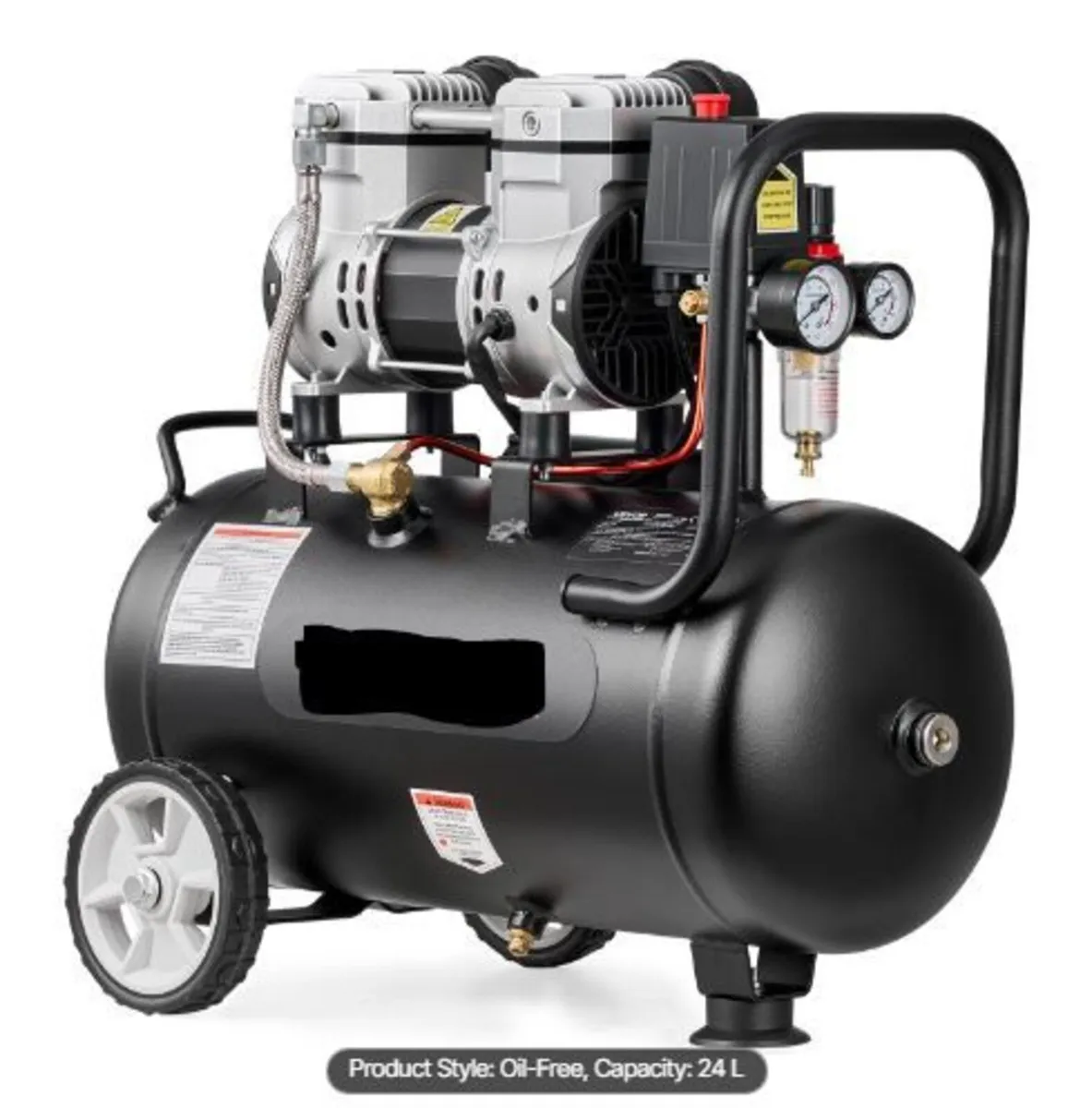 24L Air Compressor, 1.1KW Oil-Free Air - Image 1