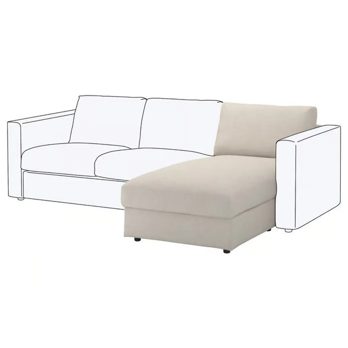 Ikea Vimle Chaise Section with storage - Image 2