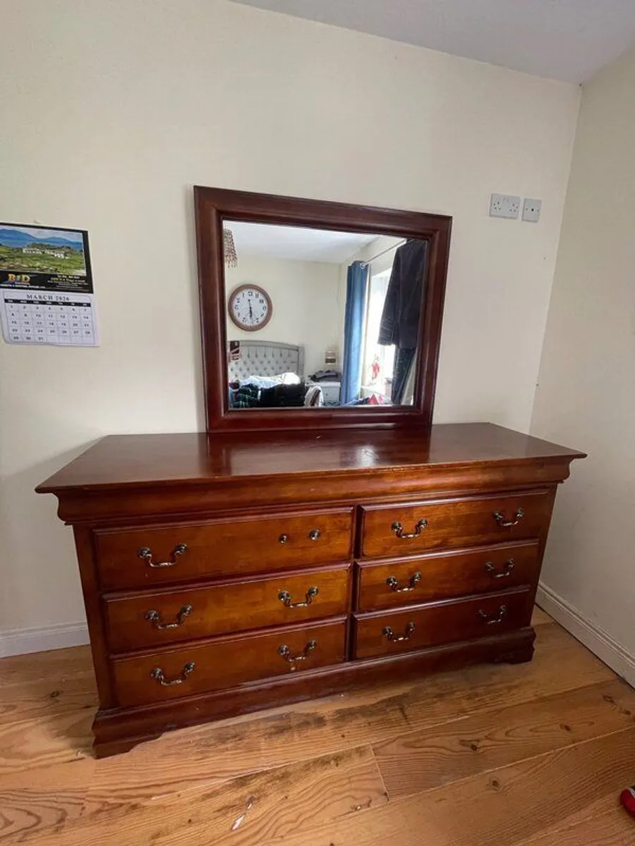 Chest of drawers and large mirror. Slashed Price! - Image 1