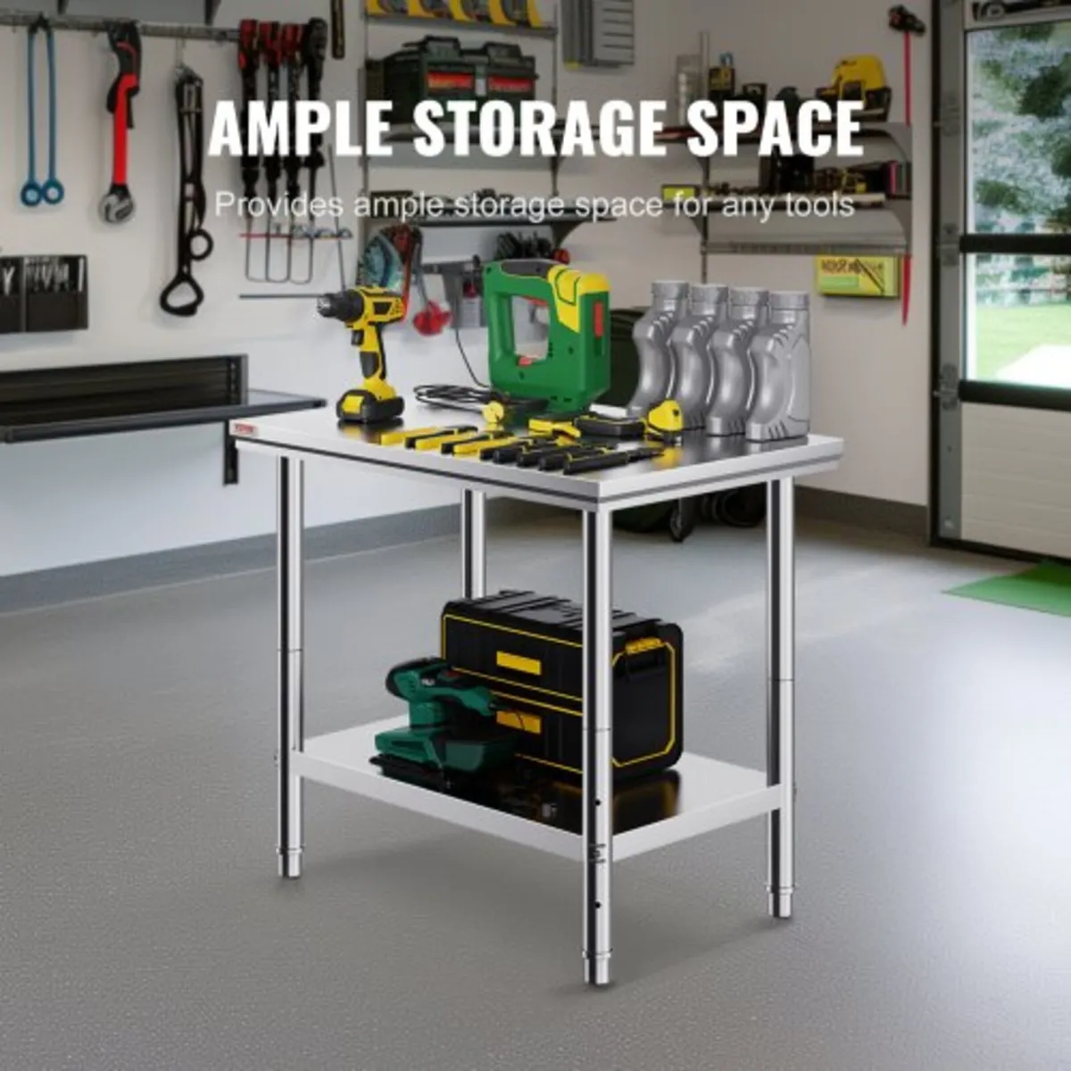 Stainless Steel Prep Table, 900x600x800 mm, 700 lb - Image 2