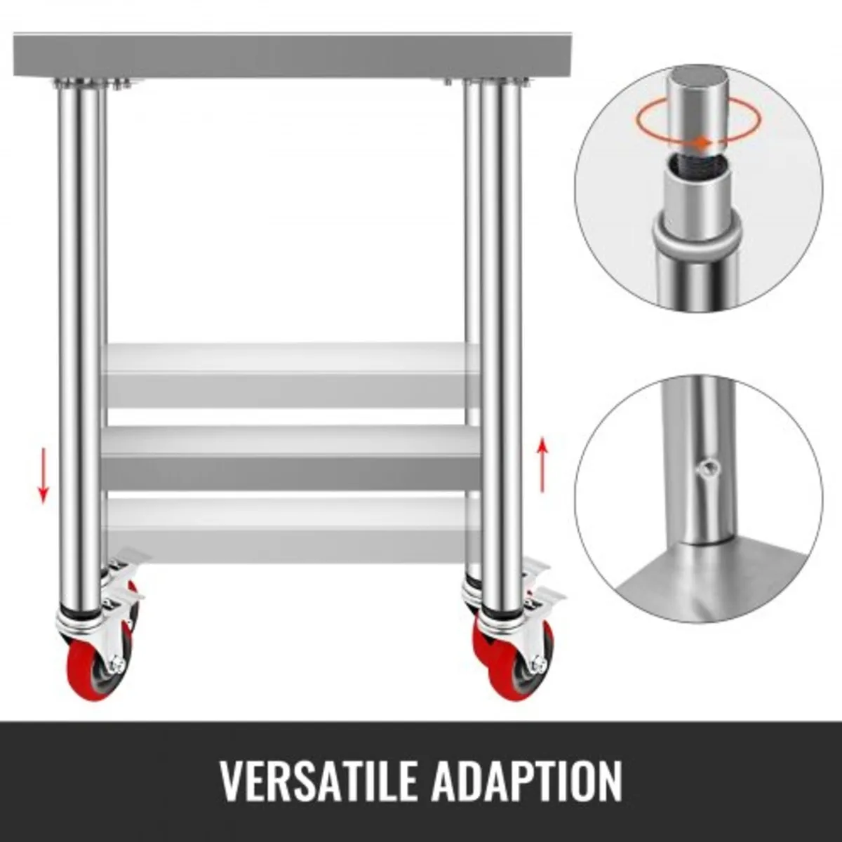 Stainless Steel Work Table 30 x 18 x 34 Inch, 700 - Image 3