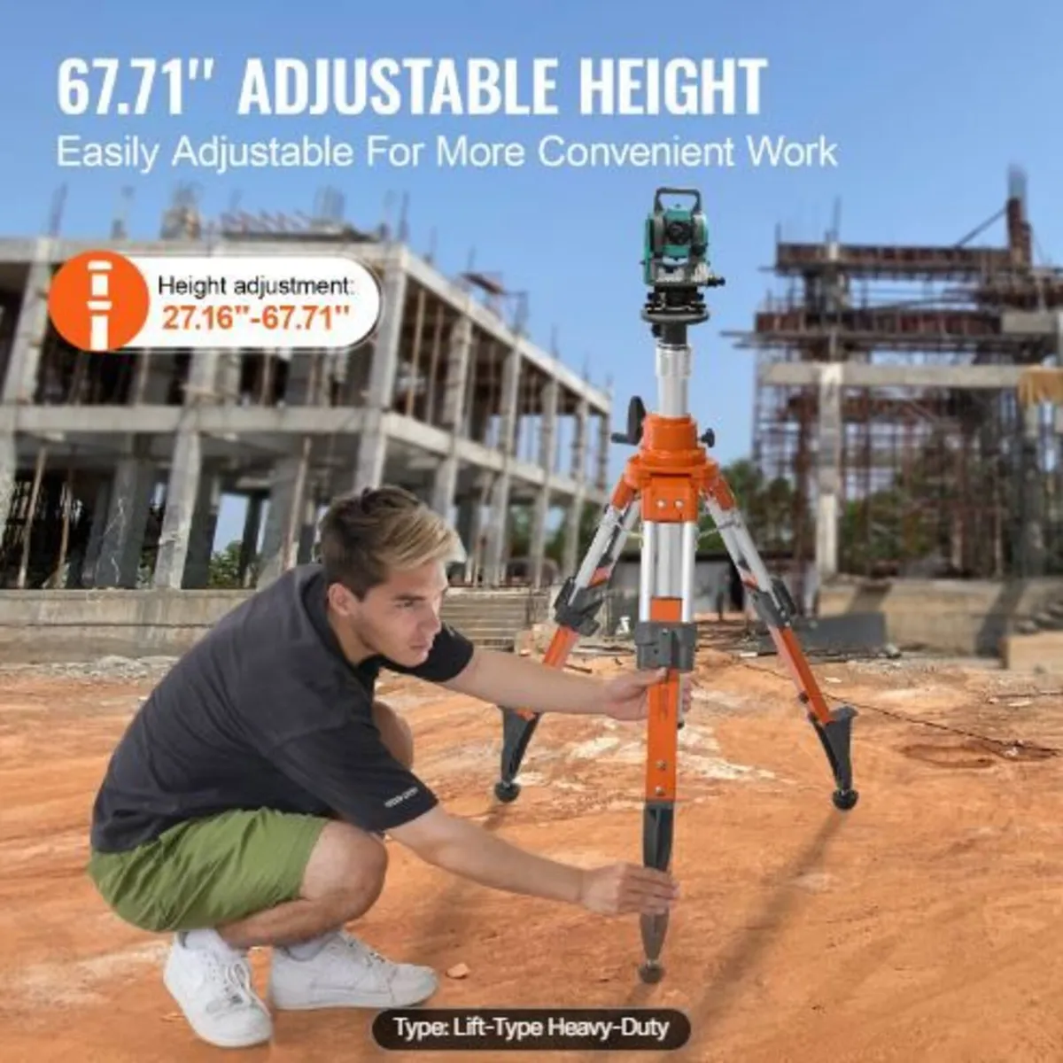 Laser Level Tripod Stand, 5/8"-11 Thread Mount - Image 4