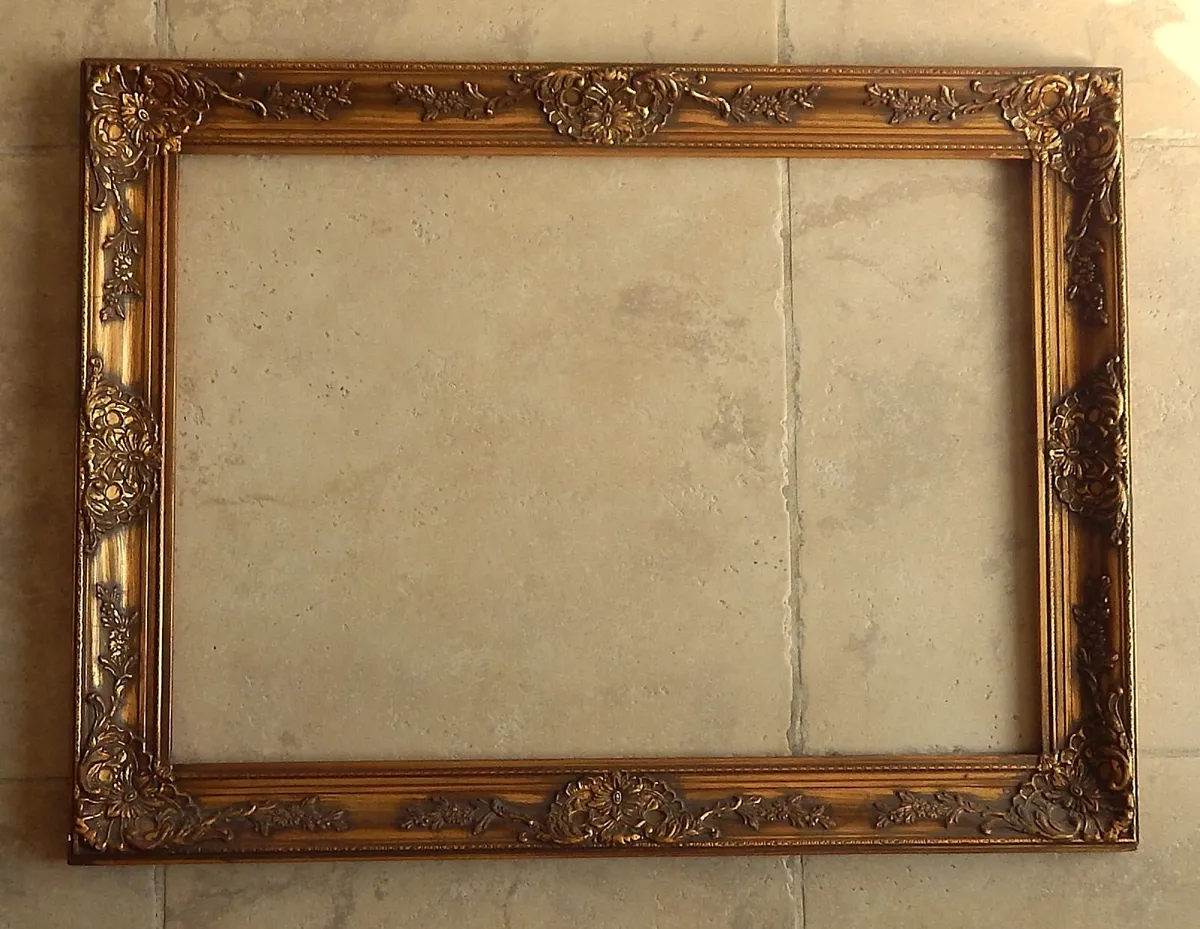 Large Baroque Style Ornate Wood Frame - Image 1
