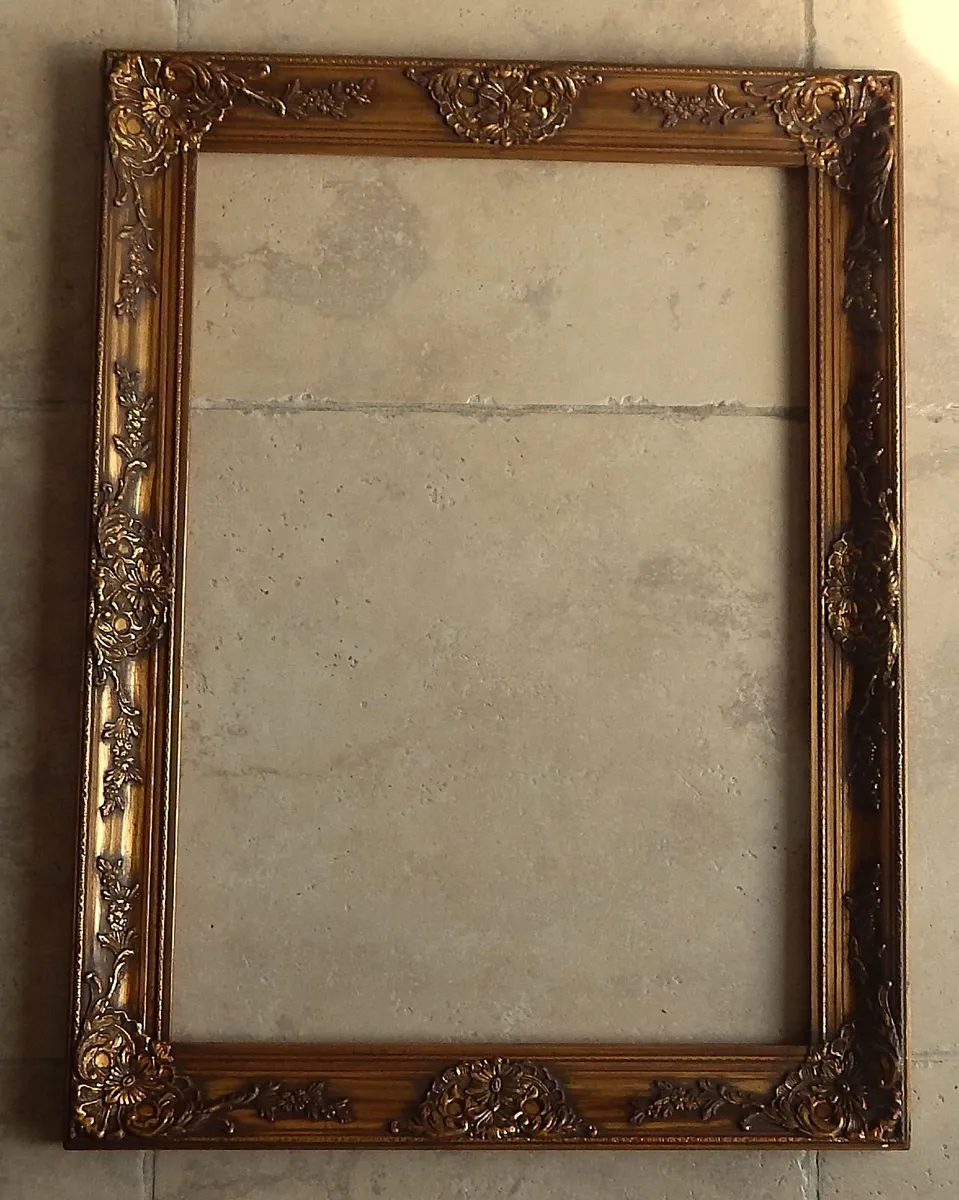 Large Baroque Style Ornate Wood Frame - Image 2