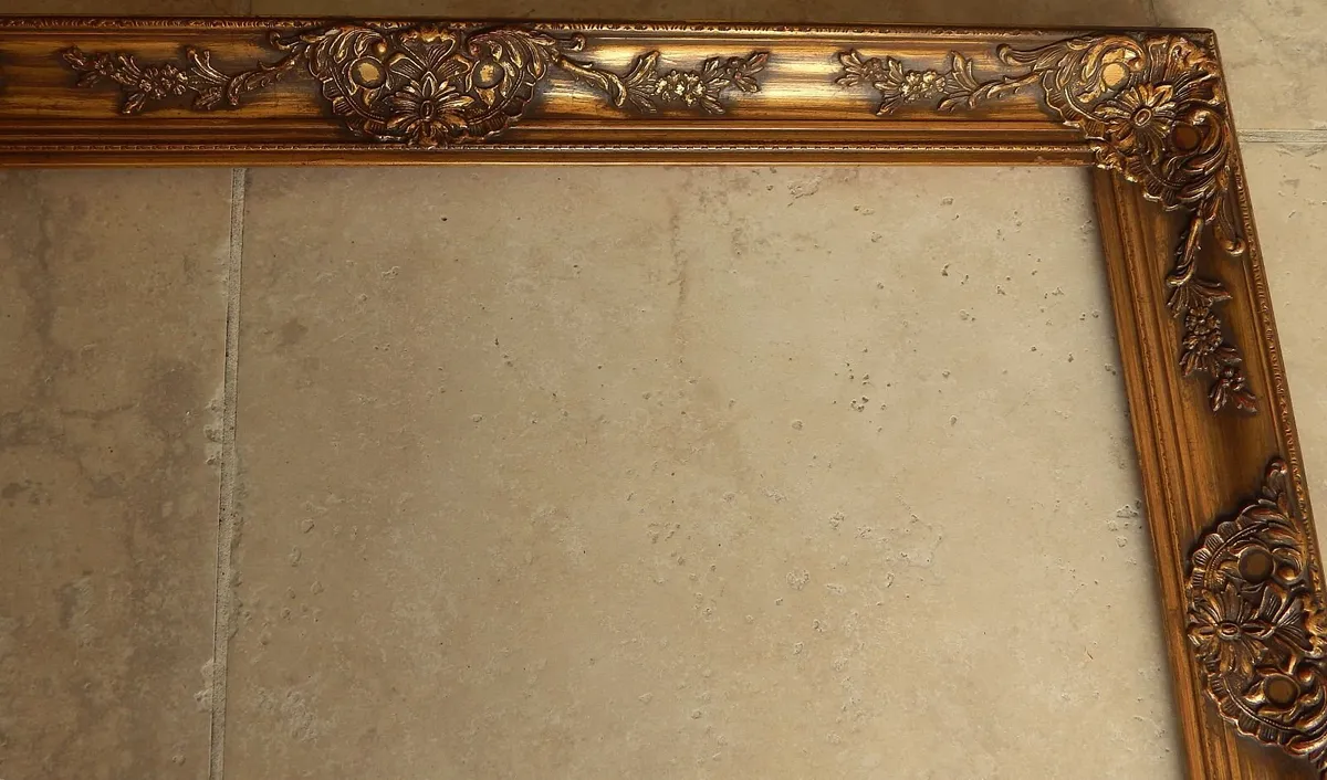 Large Baroque Style Ornate Wood Frame - Image 4