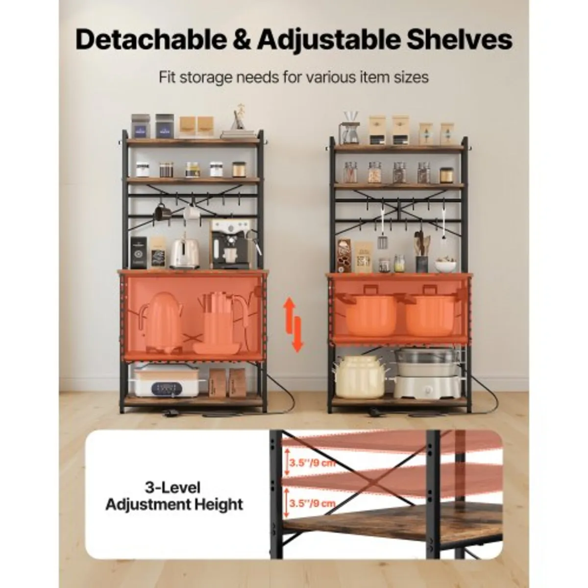 Kitchen Bakers Rack, 1.5m Power Cable Bakers Rack - Image 2