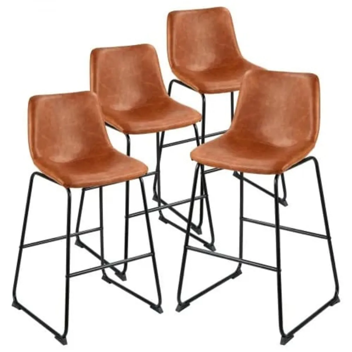 Bar Stool Set of 4, 65cm Counter Height Stools, Mo - Image 1
