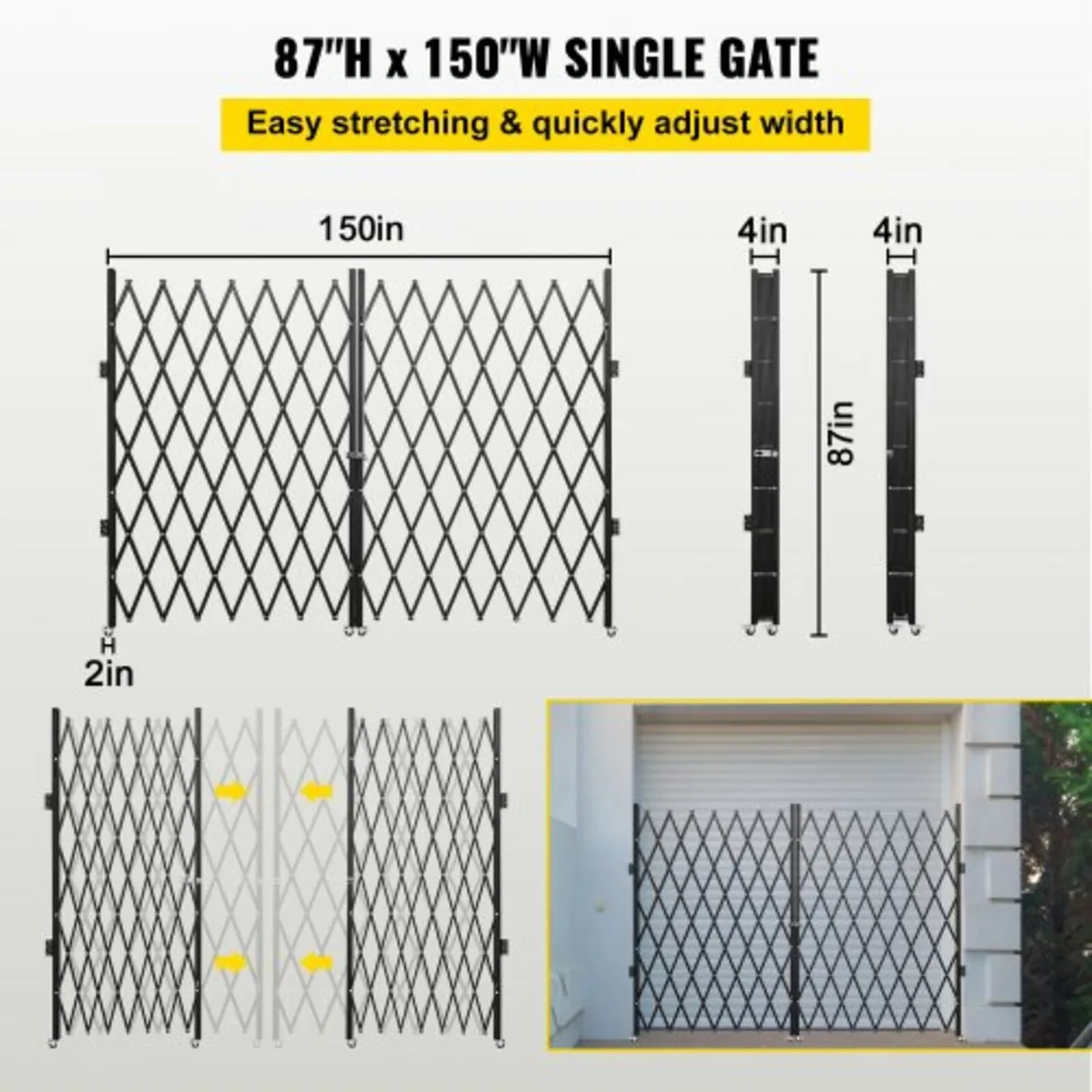 Double Folding Security Gate, 382 × 214 cm(W × H) - Image 2