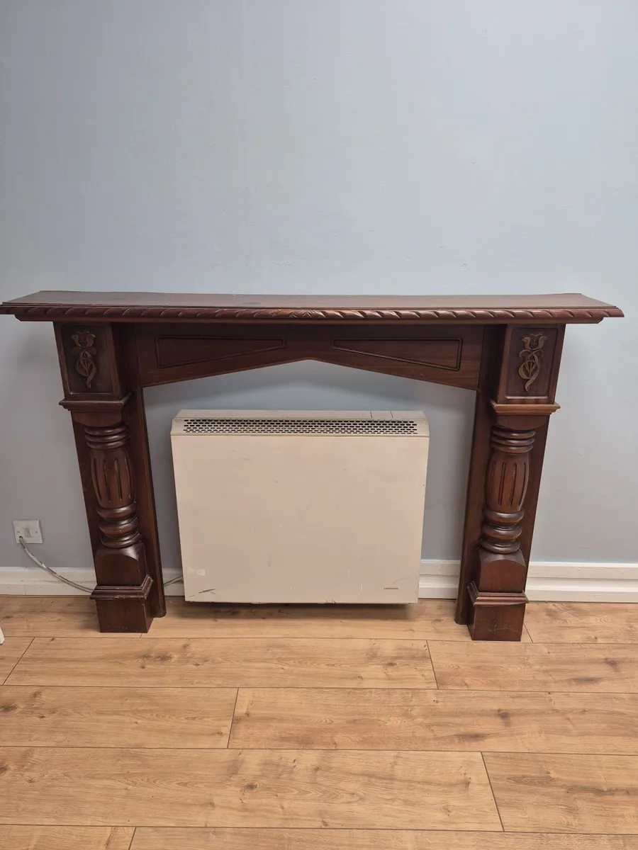 Mahogany fire surround